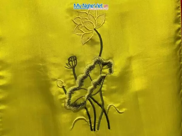 khăn lụa Hà Đông Thêu Sen MNV
