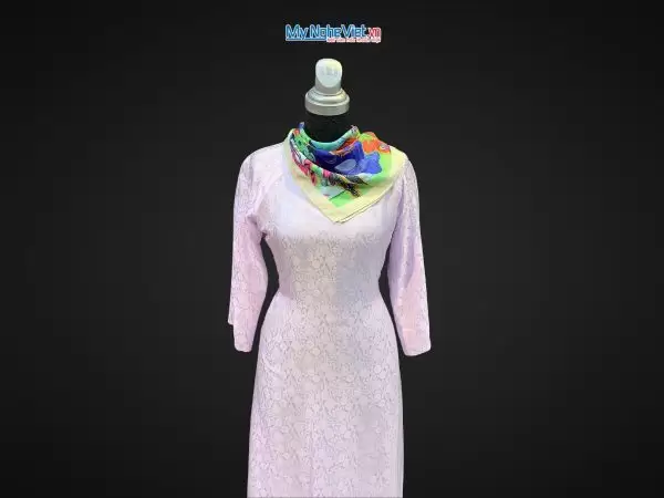 Khăn Lụa Vuông Họa Tiết