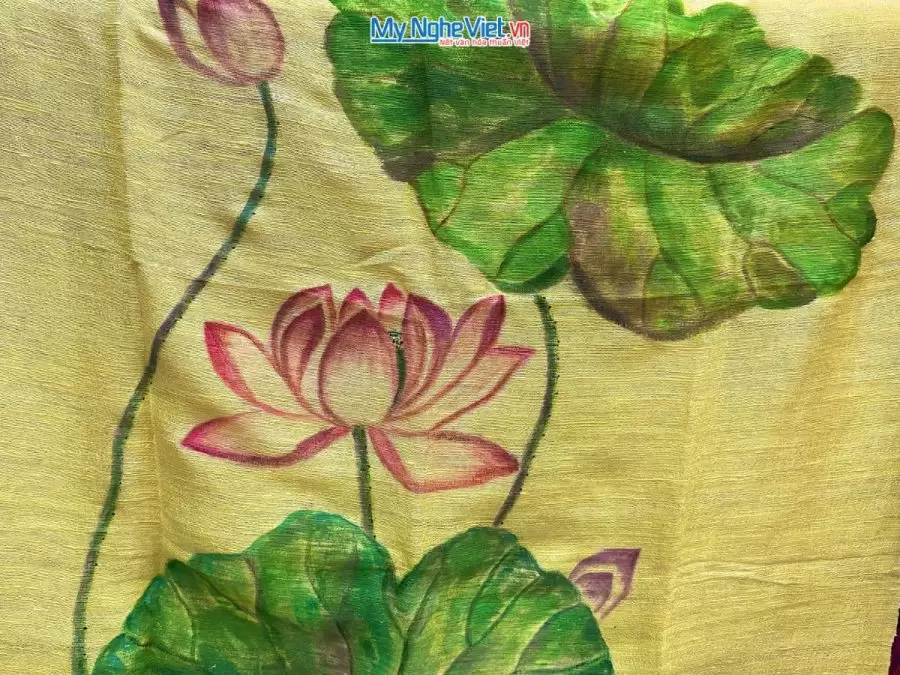 Khăn Lụa Đũi Hà Đông Vẽ Tay