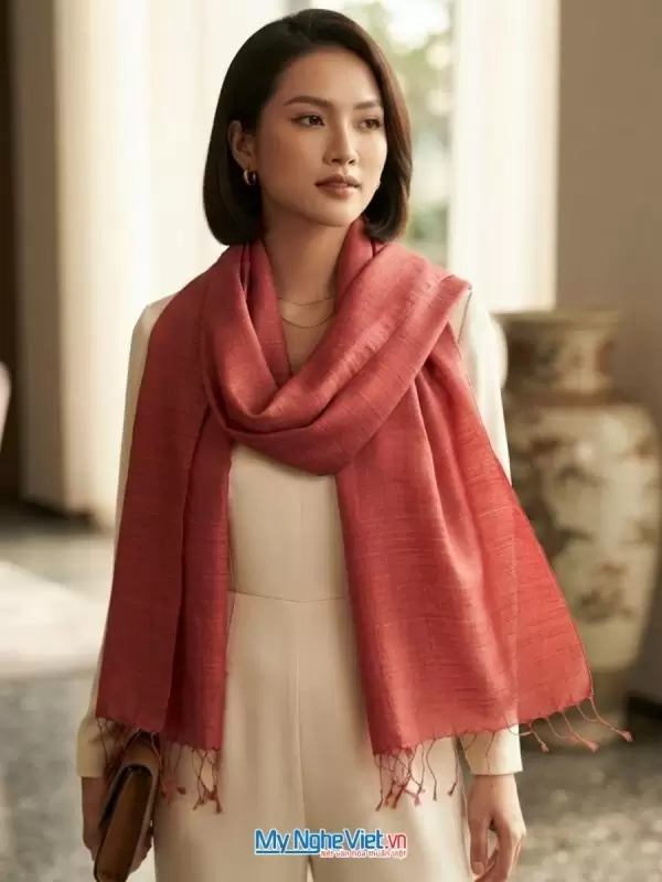 Khăn lụa đũi tơ tằm cao cấp