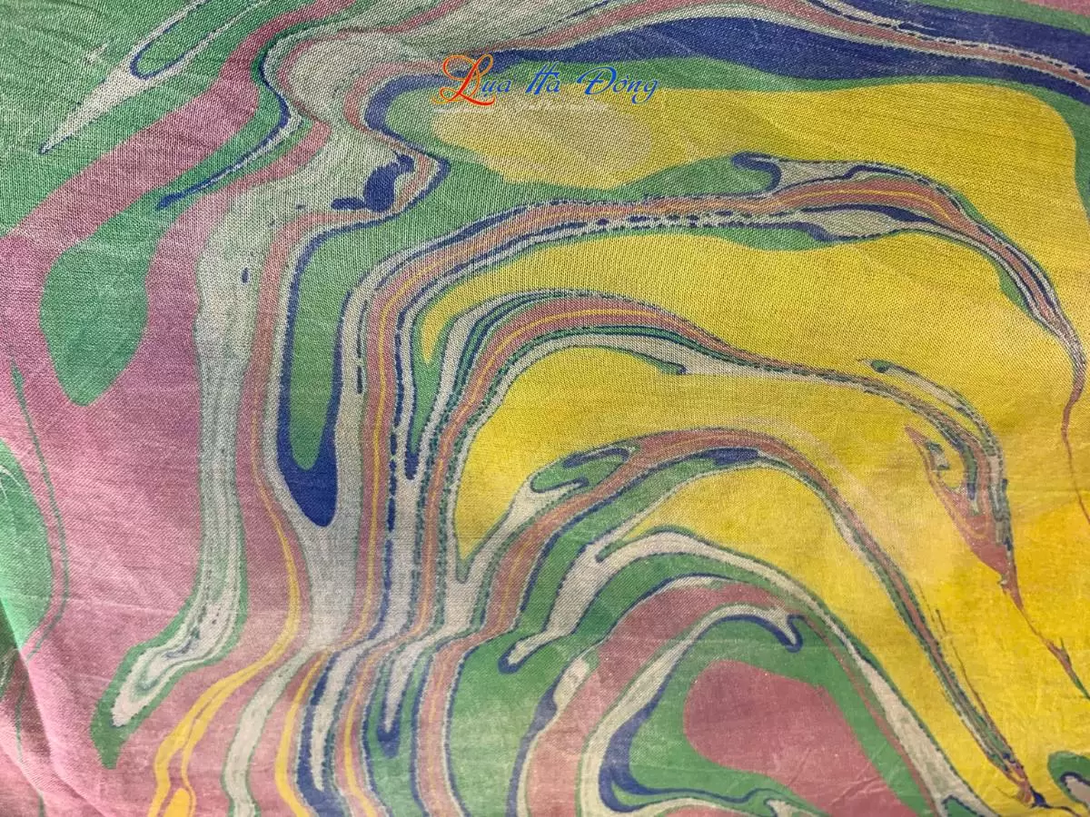 Khăn Lụa Tơ Tằm Vẽ Thủy Ấn