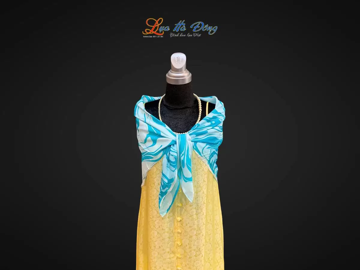 Khăn Lụa Tơ Tằm Vẽ Thủy Ấn Khăn Lụa Tơ Tằm Vẽ Thủy Ấn