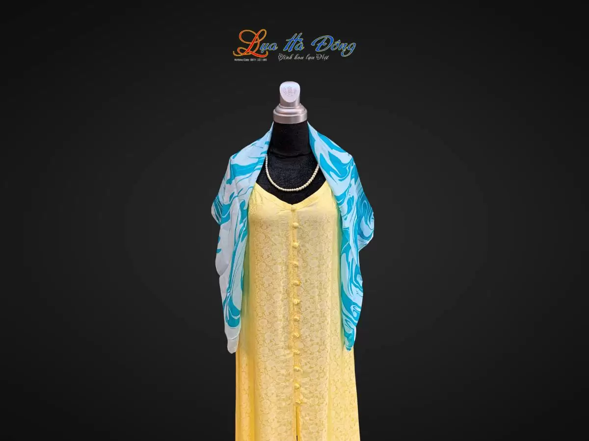 Khăn Lụa Tơ Tằm Vẽ Thủy Ấn Khăn Lụa Tơ Tằm Vẽ Thủy Ấn