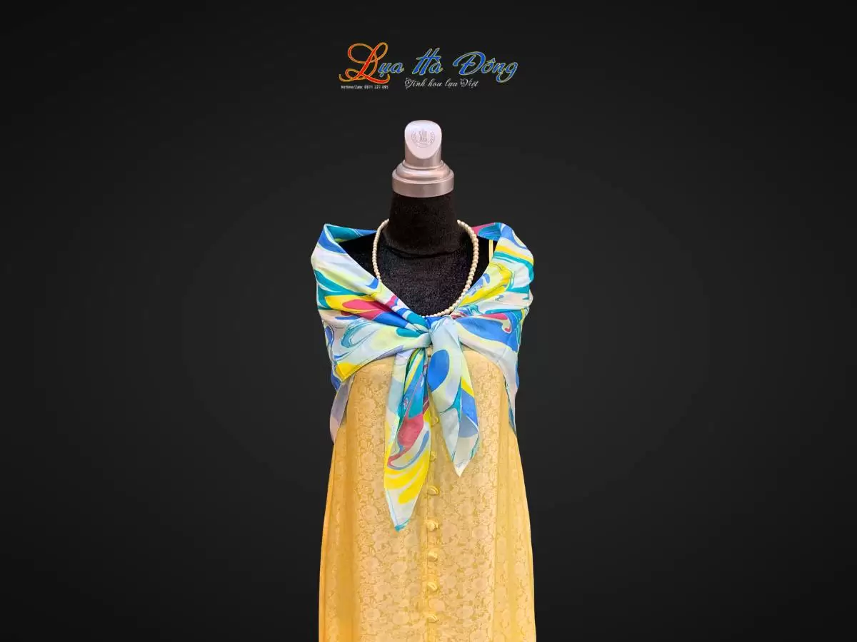 Khăn Lụa Tơ Tằm Vẽ Thủy Ấn Khăn Lụa Tơ Tằm Vẽ Thủy Ấn