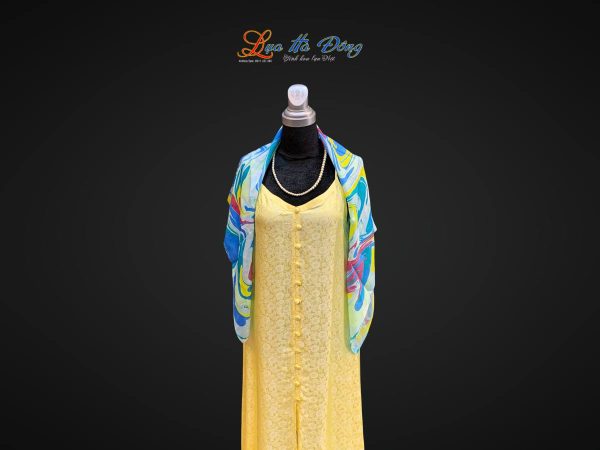 Khăn Lụa Tơ Tằm Vẽ Thủy Ấn