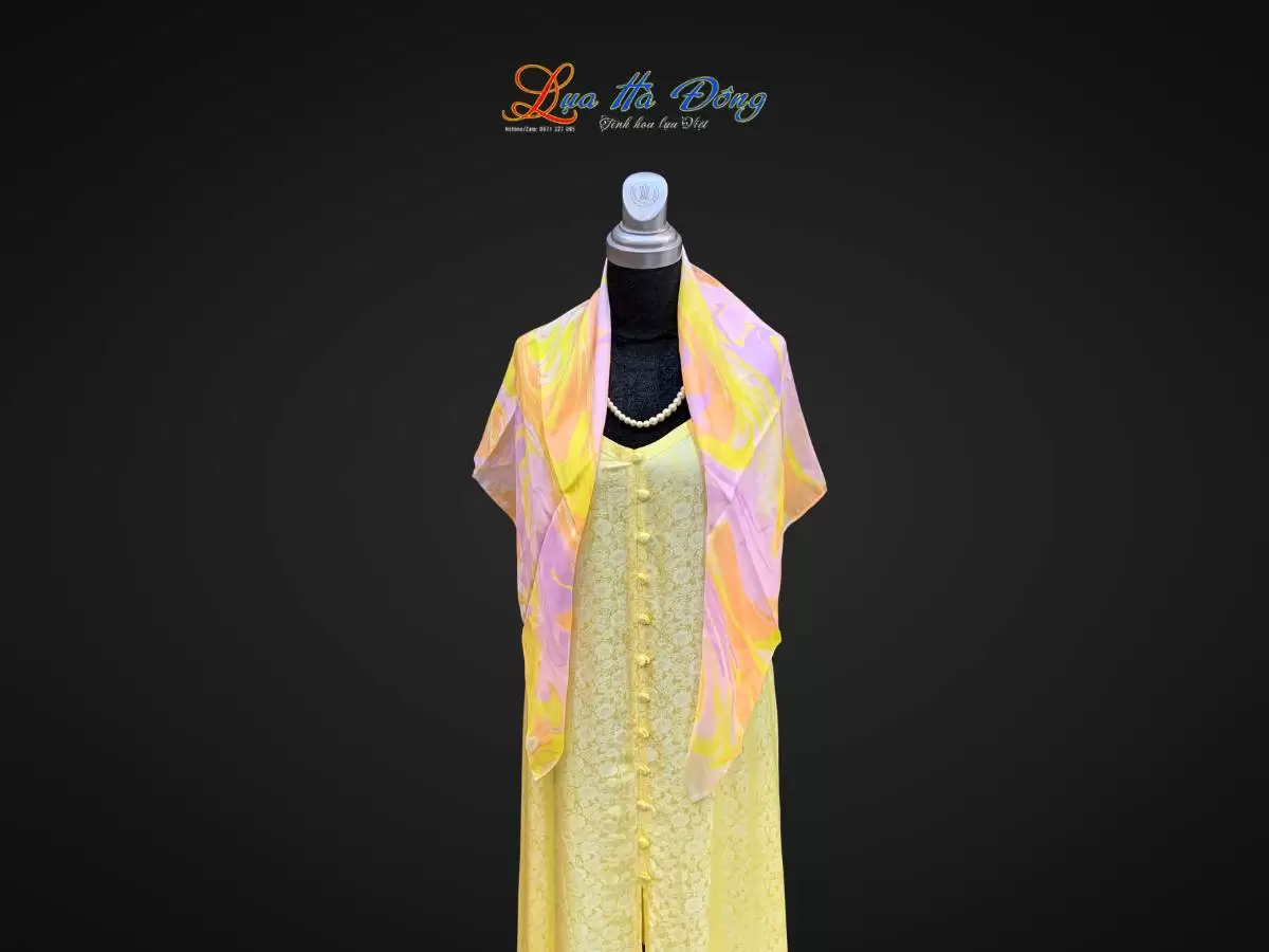 Khăn Lụa Tơ Tằm Vẽ Thủy Ấn Khăn Lụa Tơ Tằm Vẽ Thủy Ấn
