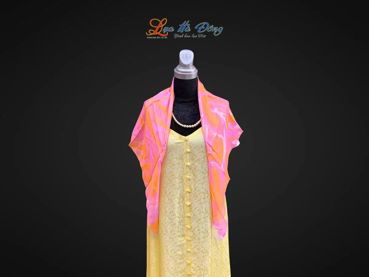 Khăn Lụa Tơ Tằm Vẽ Thủy Ấn Khăn Lụa Tơ Tằm Vẽ Thủy Ấn