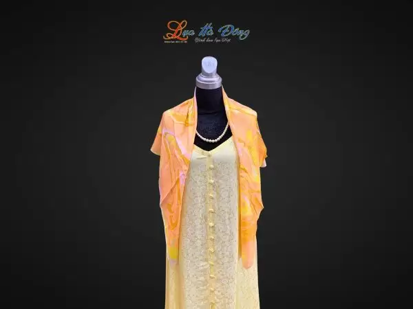 Khăn Lụa Tơ Tằm Vẽ Thủy Ấn
