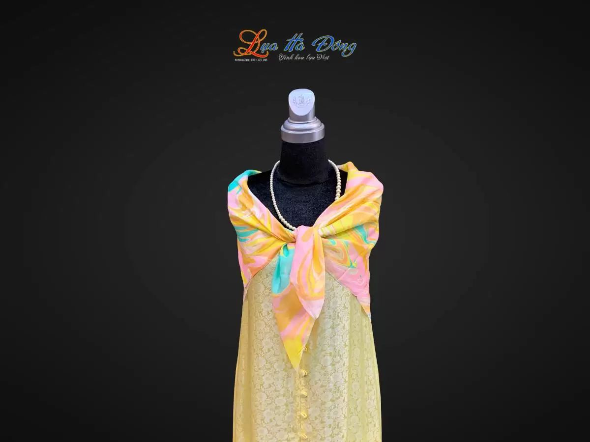 Khăn Lụa Tơ Tằm Vẽ Thủy Ấn Khăn Lụa Tơ Tằm Vẽ Thủy Ấn