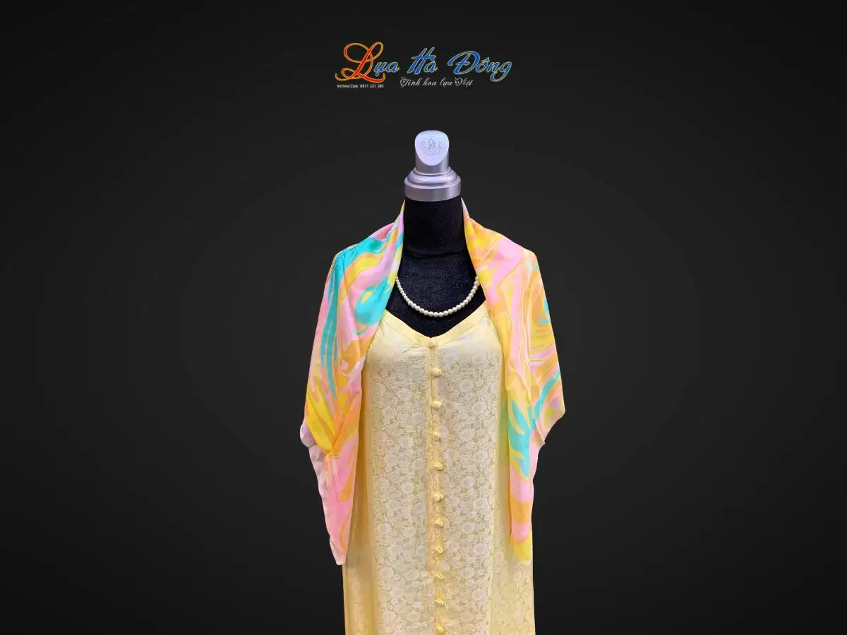 Khăn Lụa Tơ Tằm Vẽ Thủy Ấn Khăn Lụa Tơ Tằm Vẽ Thủy Ấn