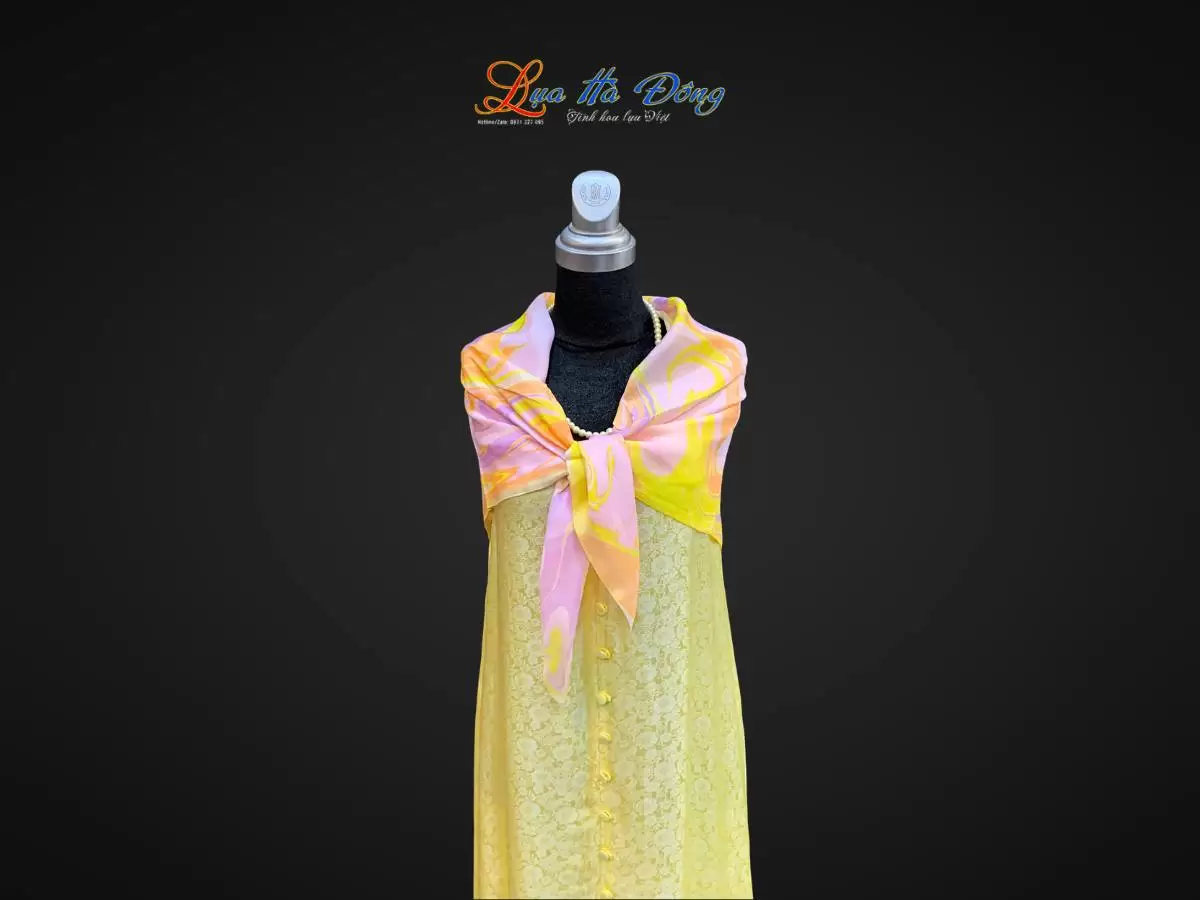 Khăn Lụa Tơ Tằm Vẽ Thủy Ấn Khăn Lụa Tơ Tằm Vẽ Thủy Ấn