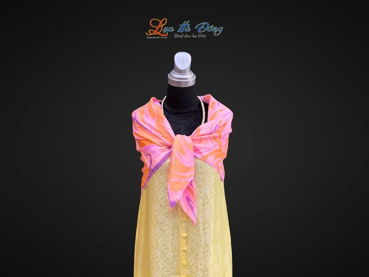 Khăn Lụa Tơ Tằm Vẽ Thủy Ấn Khăn Lụa Tơ Tằm Vẽ Thủy Ấn