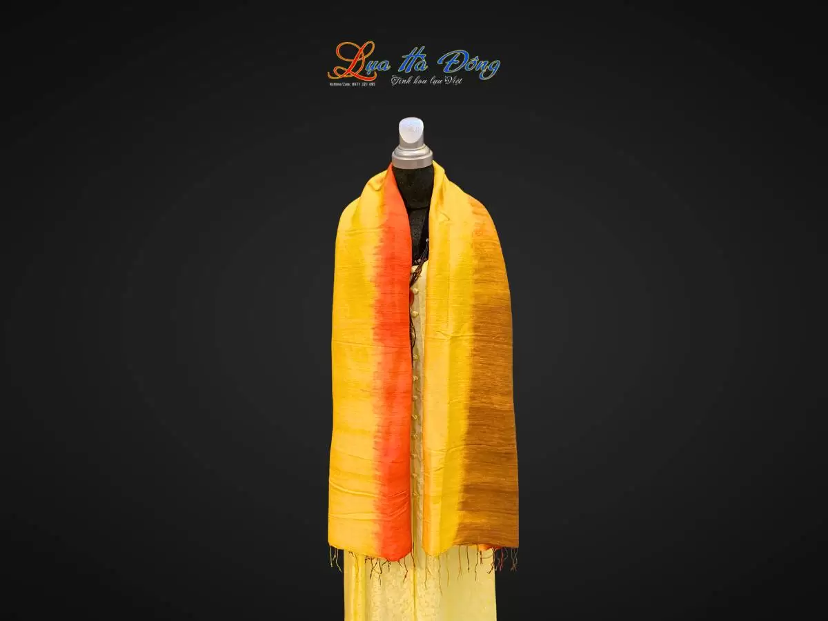Khăn Đũi Loang Màu Vàng Cam Khăn Đũi Loang Màu Vàng Cam