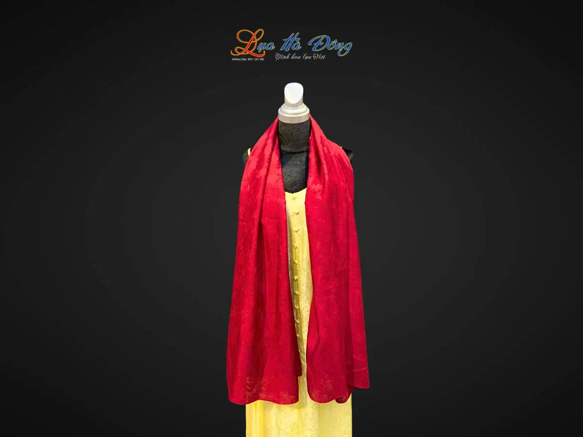 Khăn lụa vân cổ triện thọ (2) Khăn lụa vân cổ triện thọ