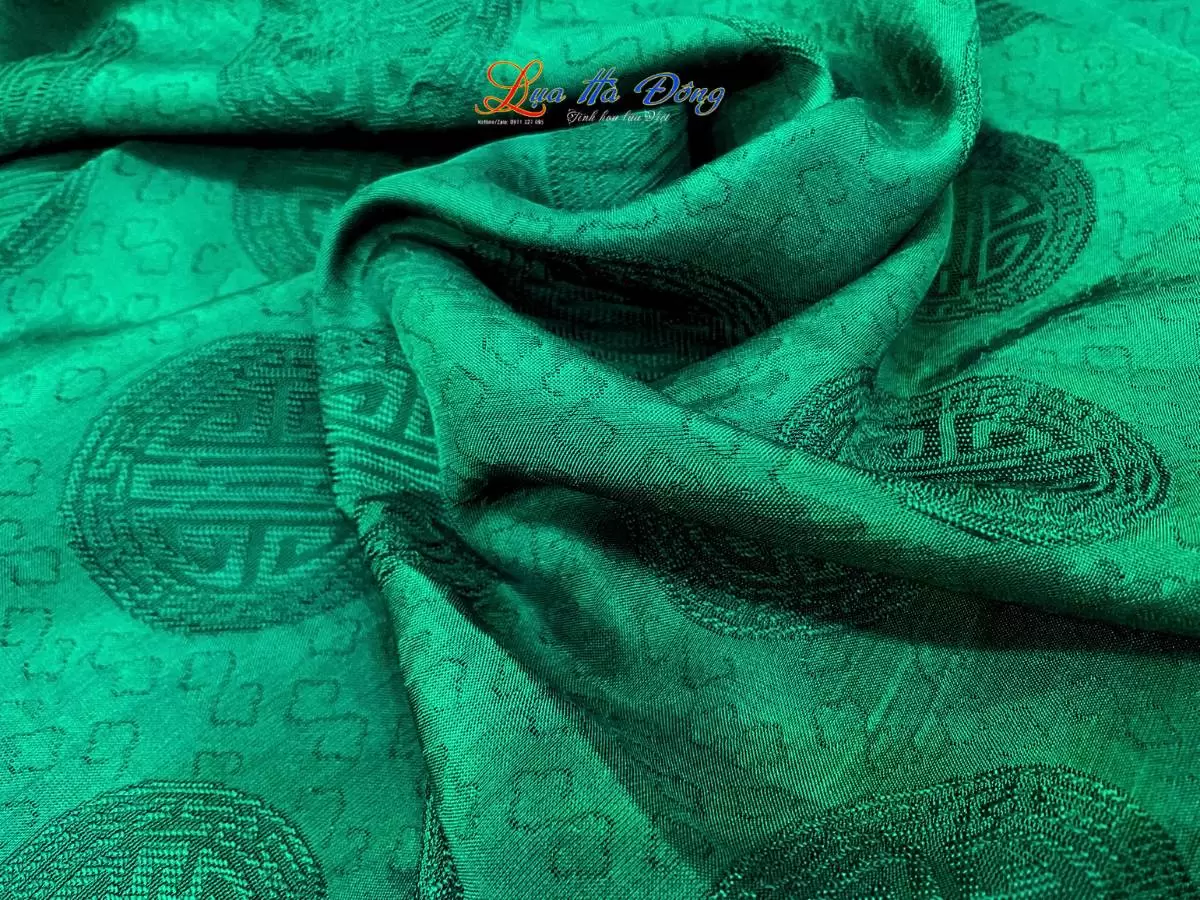 Khăn lụa vân cổ triện thọ (9) Khăn lụa vân cổ triện thọ