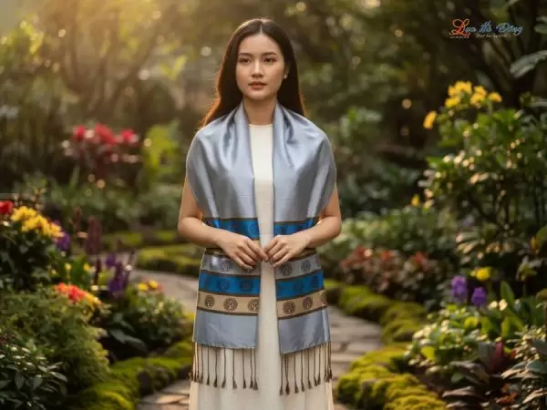 Khăn Lụa Tơ Tằm Họa Tiết Cổng Làng Hà Đông