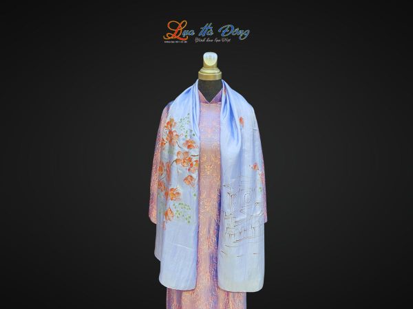 Khăn lụa tơ tằm vẽ tay chợ Bến Thành