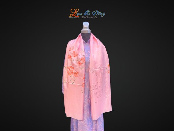 Khăn lụa tơ tằm vẽ tay chợ Bến Thành