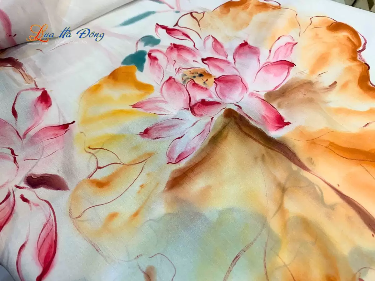 Khăn lụa tơ tằm vẽ hoa (6)