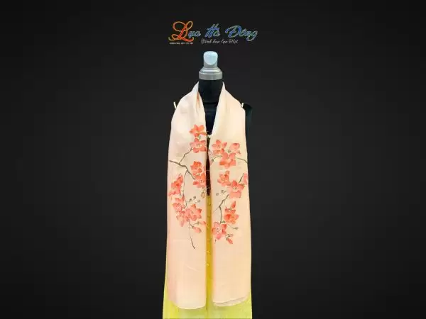 Khăn lụa tơ tằm vẽ tay