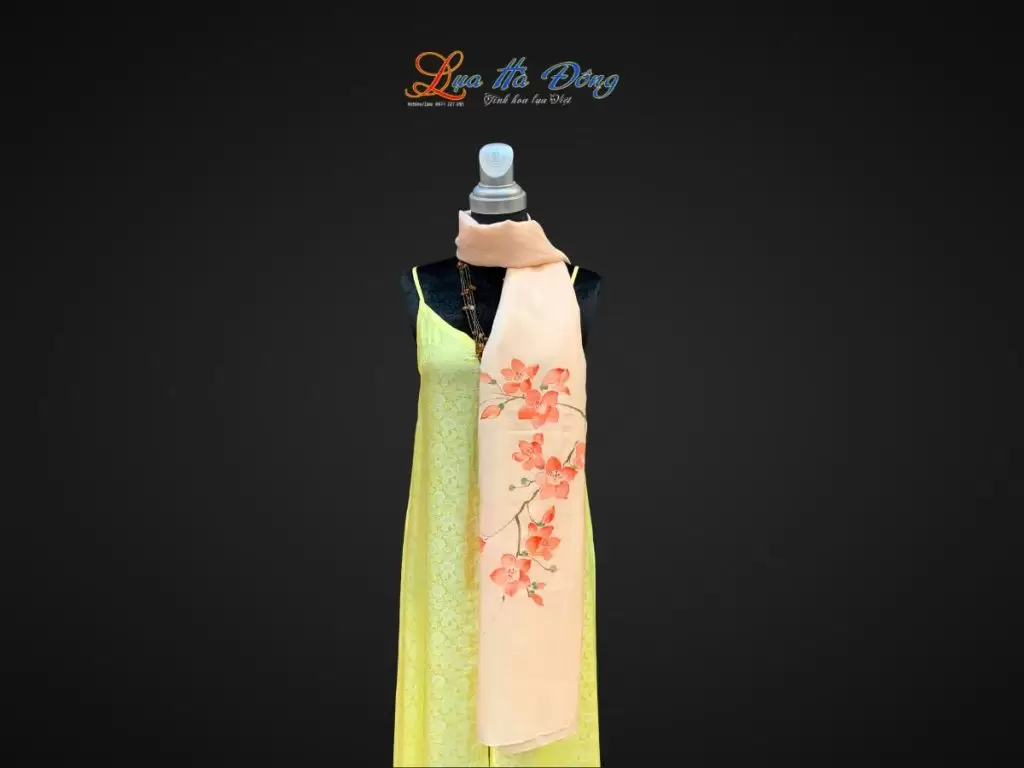 Khăn lụa tơ tằm vẽ tay