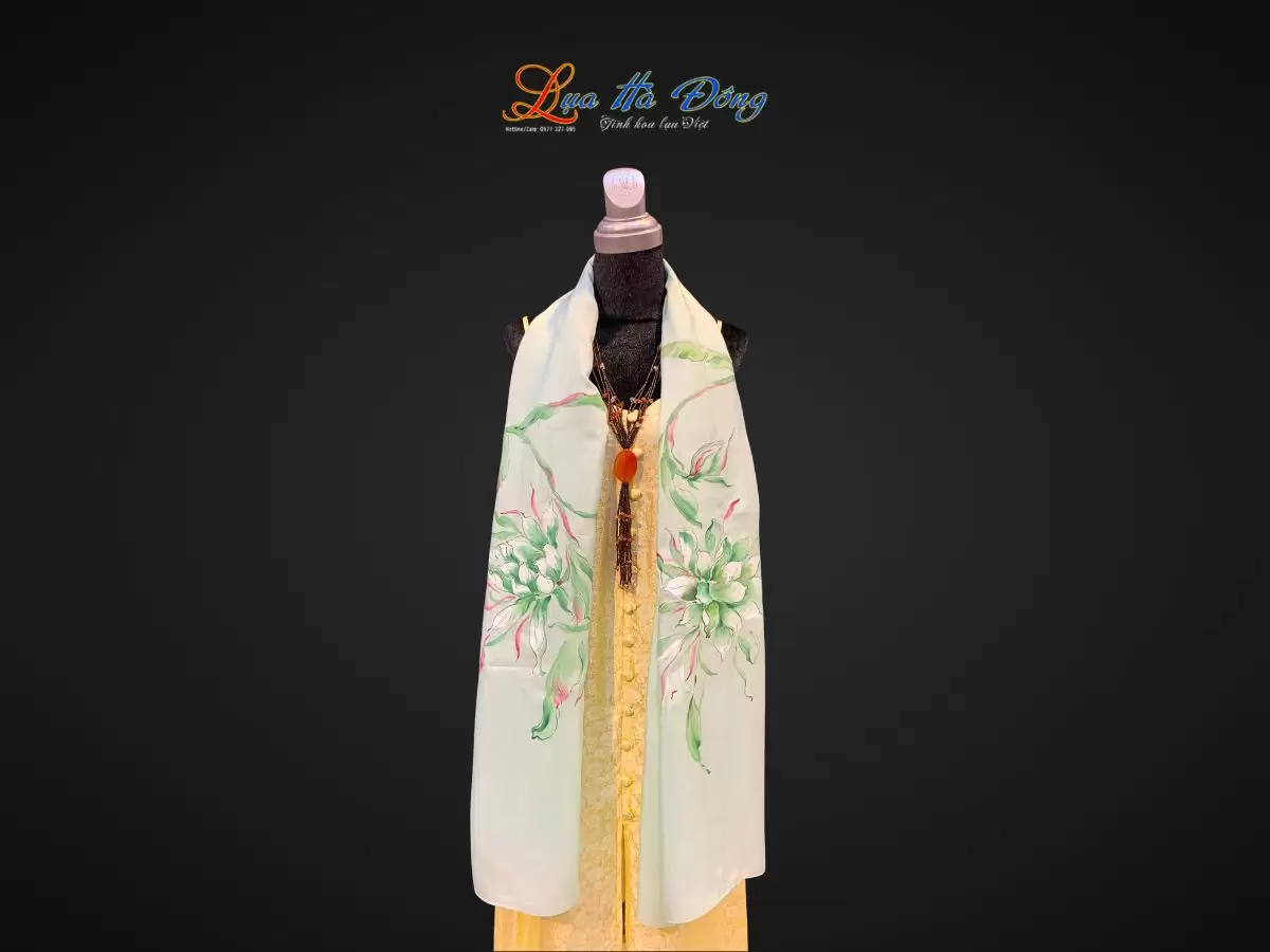 Khăn lụa tơ tằm vẽ tay