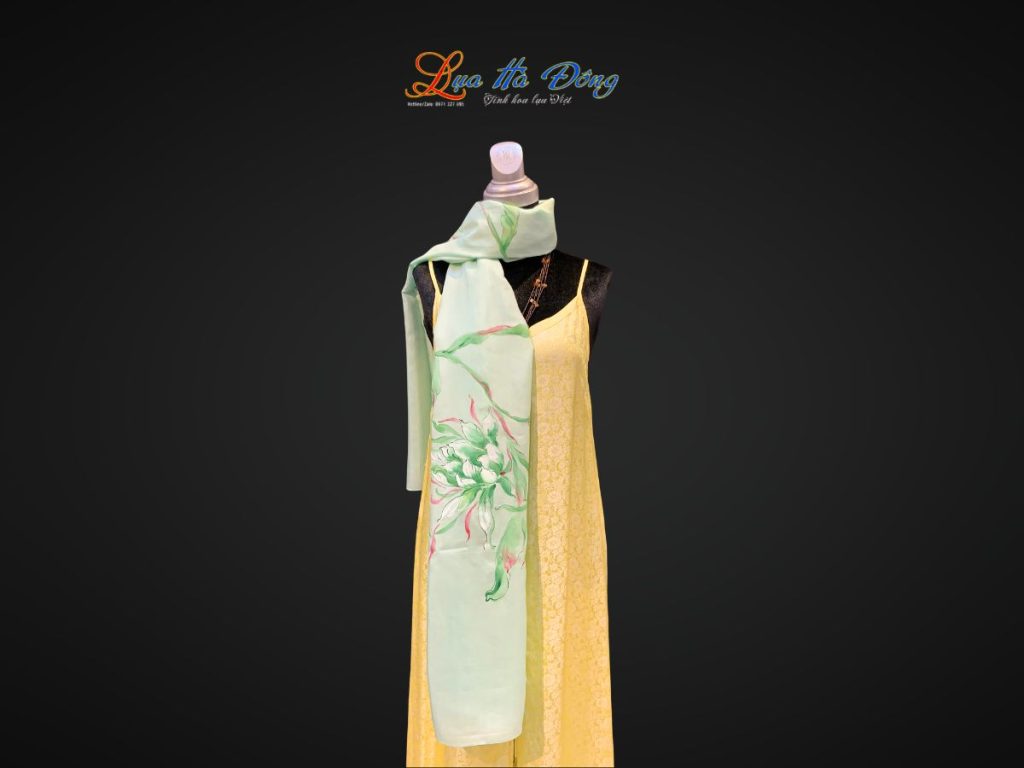 Khăn lụa tơ tằm vẽ tay
