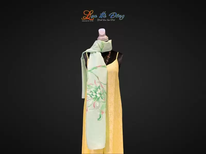 Khăn lụa tơ tằm vẽ tay