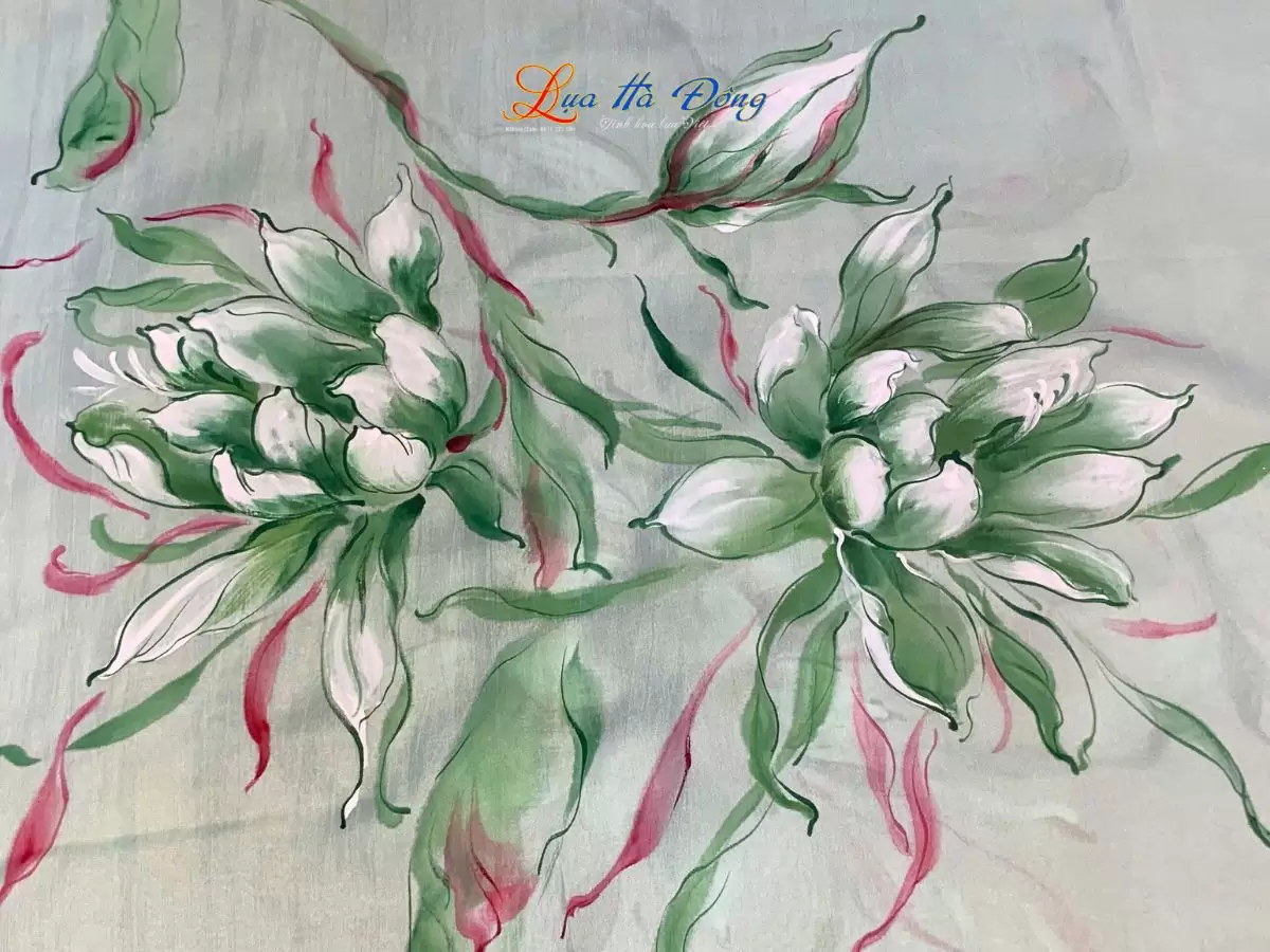 Khăn lụa tơ tằm vẽ tay