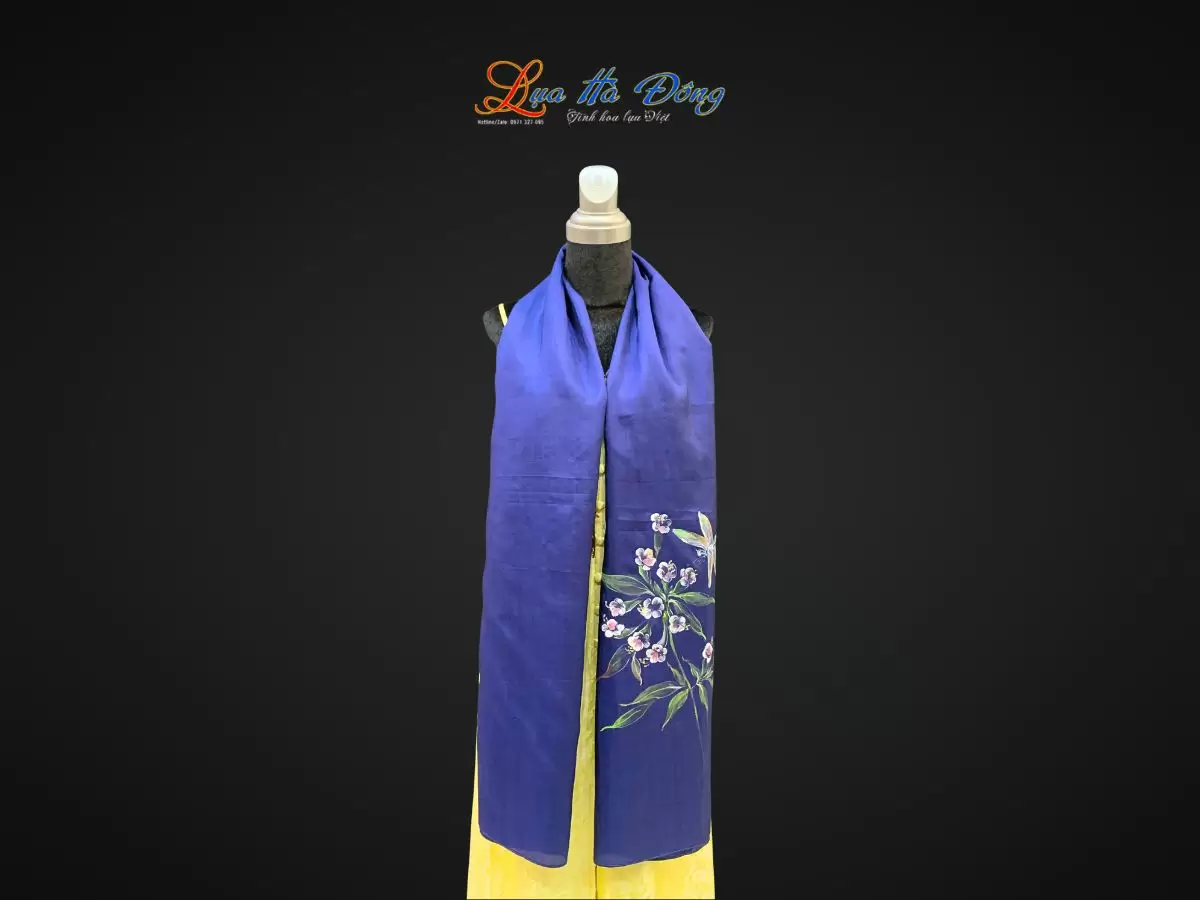 Khăn lụa tơ tằm vẽ tay