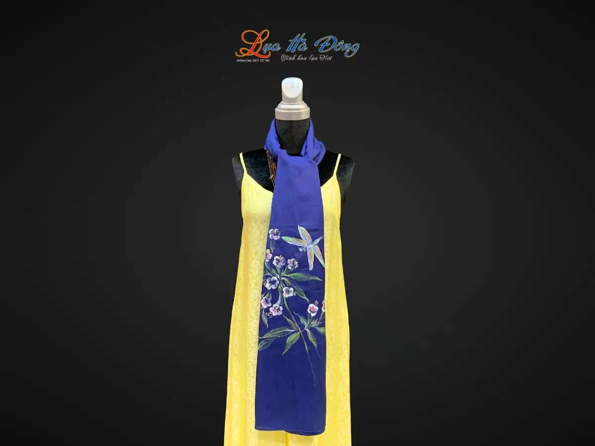 Khăn lụa tơ tằm vẽ tay