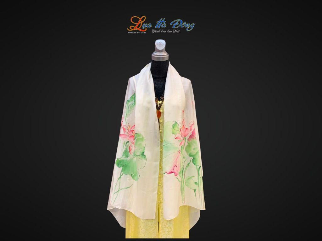 Khăn lụa tơ tằm vẽ tay