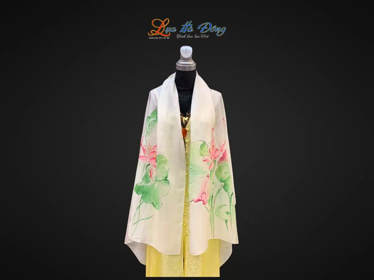 Khăn lụa tơ tằm vẽ tay