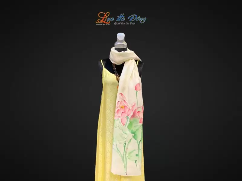 Khăn lụa tơ tằm vẽ tay