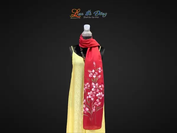 Khăn lụa tơ tằm vẽ tay