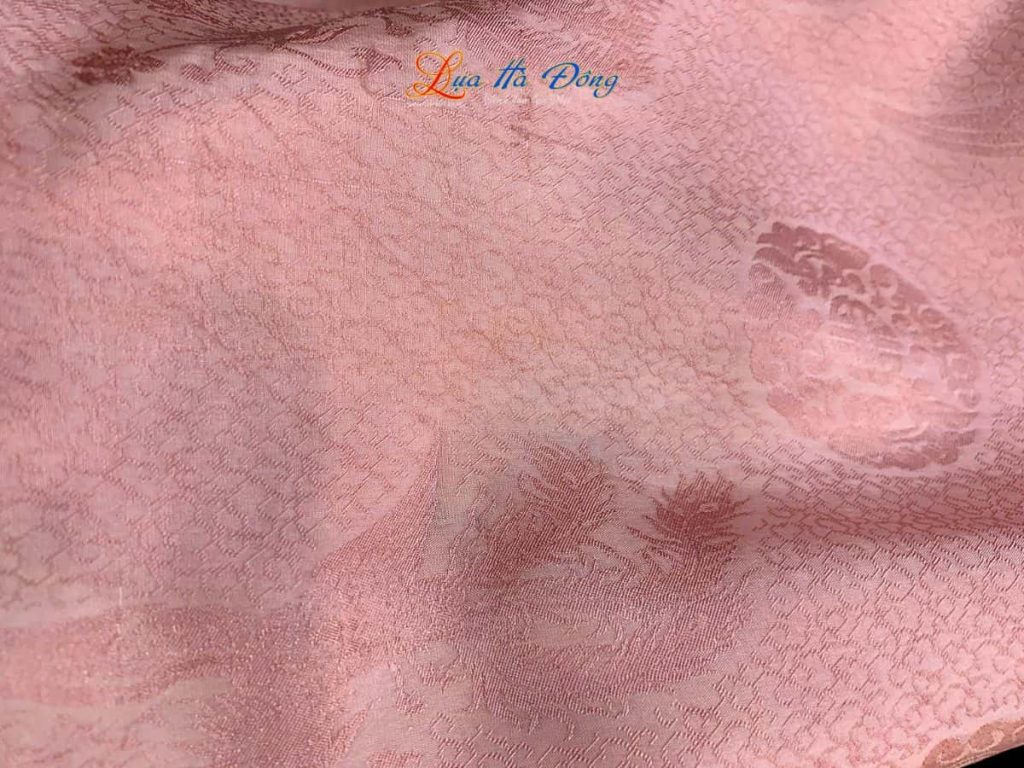 Khăn lụa tơ tằm dài họa tiết phượng thọ hồng