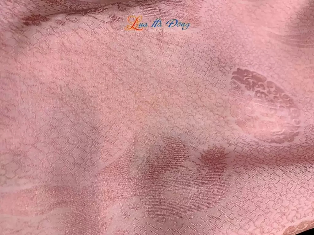 Khăn lụa tơ tằm dài họa tiết phượng thọ hồng