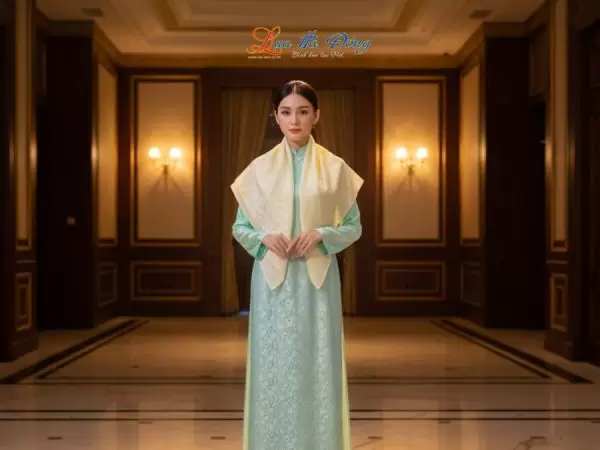 Khăn Lụa Vuông Tơ Tằm Thêu Hoa Sen Họa Tiết Hoa Cúc Màu Vàng Mỡ Gà