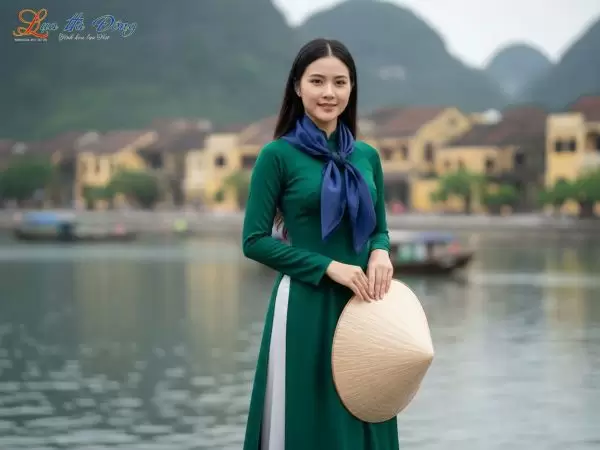 khăn vuông lụa tơ tằm thêu sơn trơn màu xanh than