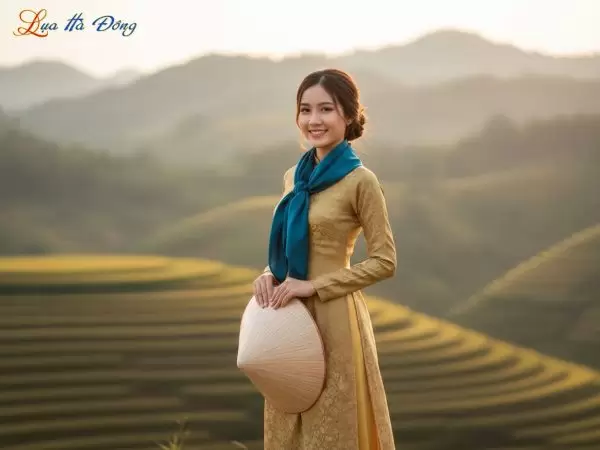 khăn vuông lụa tơ tằm thêu sen trơn màu xanh cổ vịt