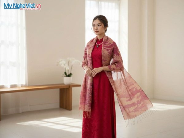 Khăn loang lụa tơ tằm