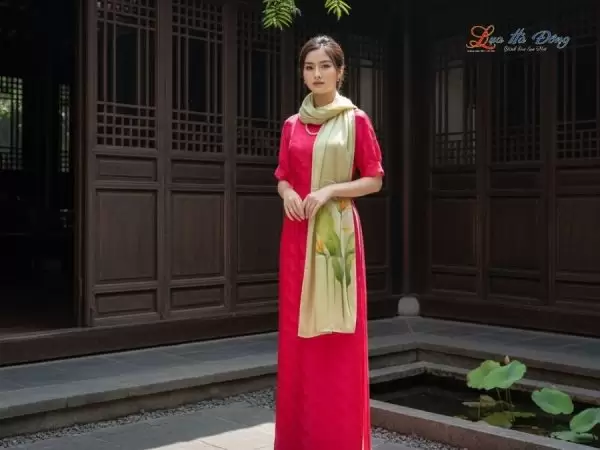 Khăn lụa tơ tằm 100% silk họa tiết hoa thiên điểu vẽ tay