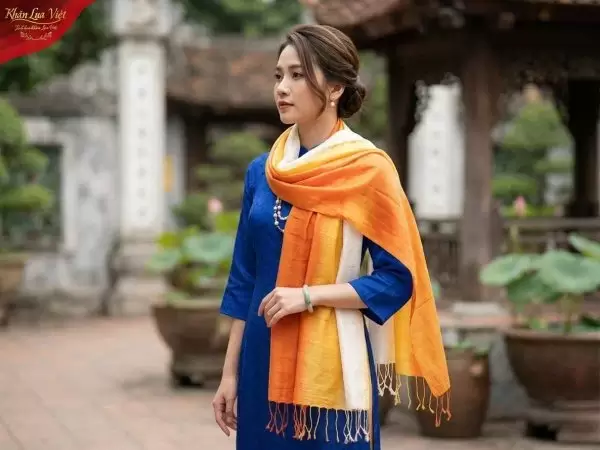 Khăn lụa tơ tằm loang