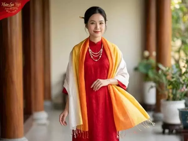 Khăn lụa tơ tằm loang