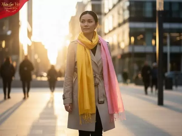 Khăn lụa tơ tằm loang