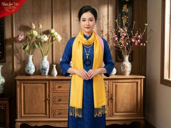 Khăn lụa tơ tằm loang