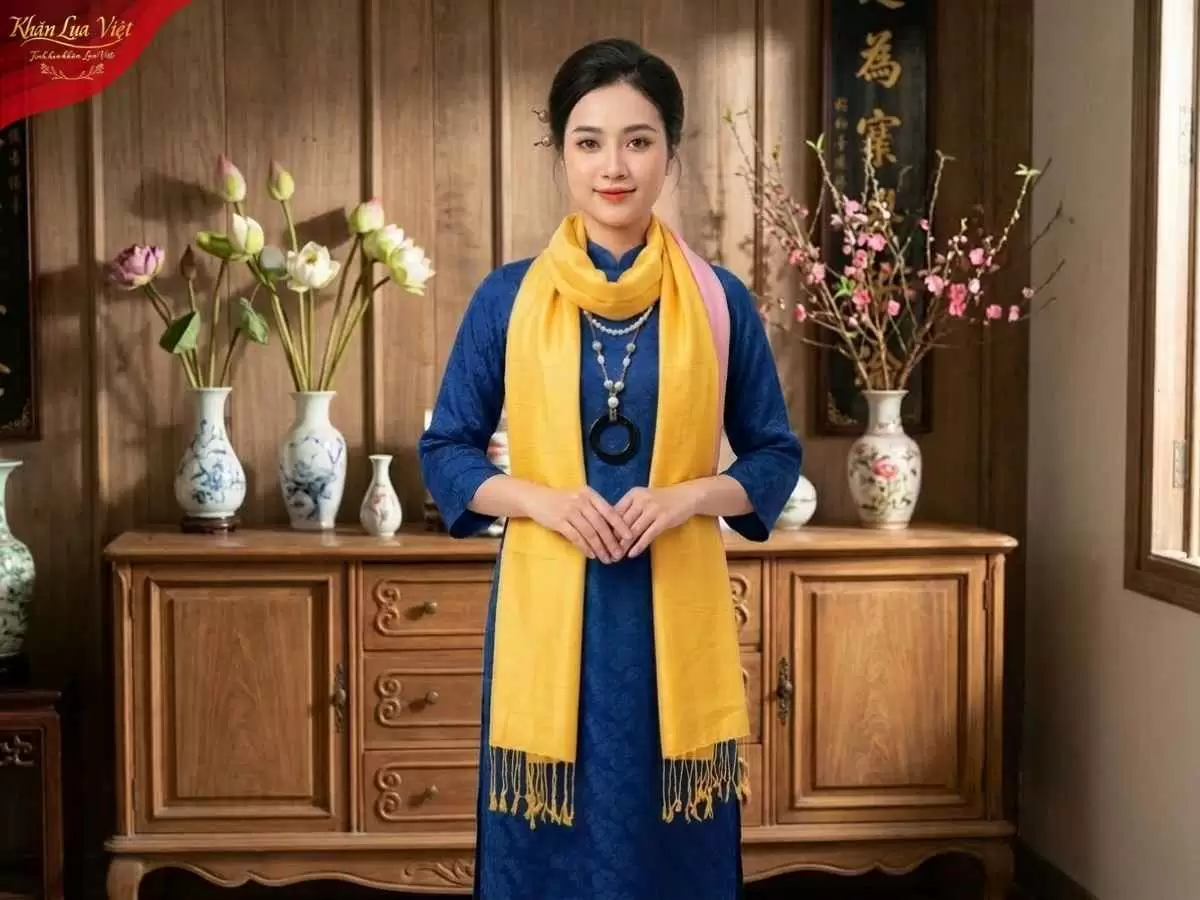 Khăn lụa tơ tằm loang