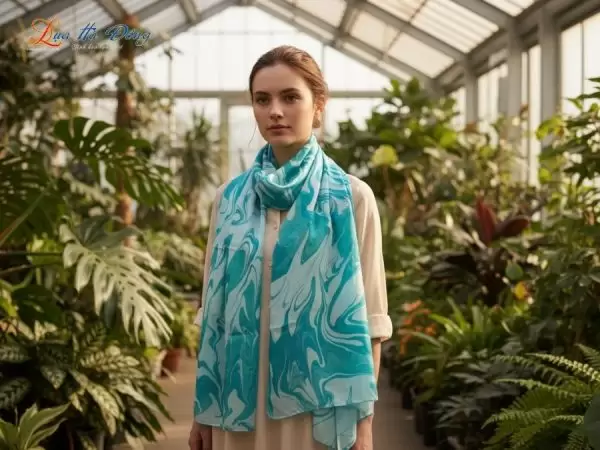 Khăn Lụa Tơ Tằm Thủy Ấn