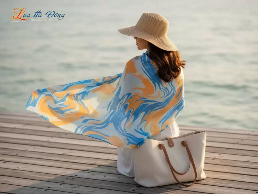 Khăn Lụa Tơ Tằm Thủy Ấn