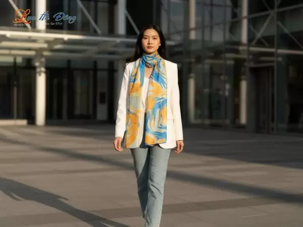 Khăn Lụa Tơ Tằm Thủy Ấn